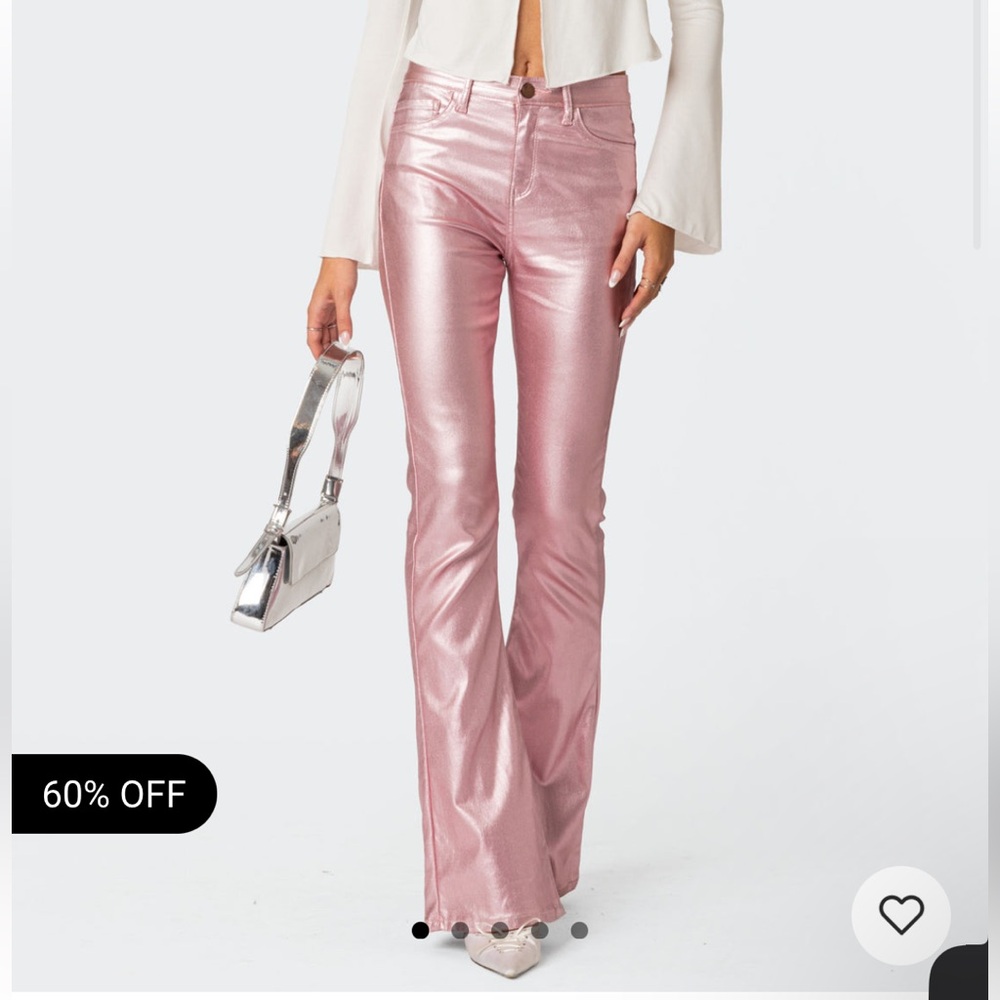 Luna Faux Leather Flare Jeans